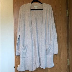 Cream cardigan long fitting